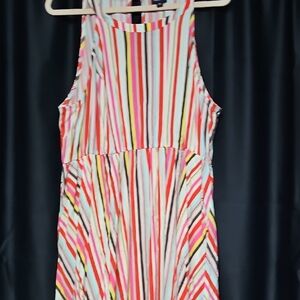 Torrid Multicolor Striped High Low Dress